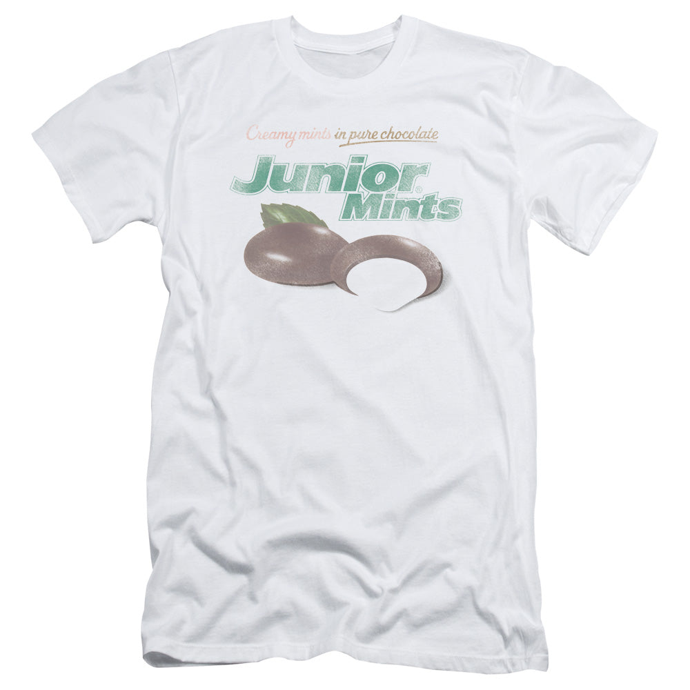 Tootsie Roll - Junior Mints Logo - Short Sleeve Adult 30/1 - White T-shirt