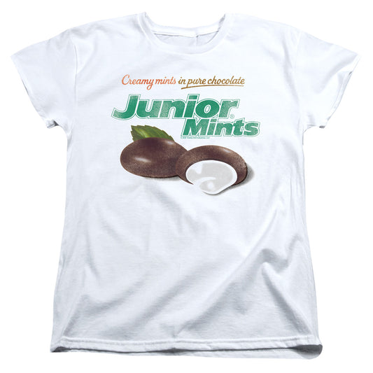 TOOTSIE ROLL JUNIOR MINTS LOGO - S/S WOMENS TEE - WHITE T-Shirt