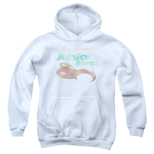Tootsie Roll - Junior Mints Logo - Youth Pull-over Hoodie - White
