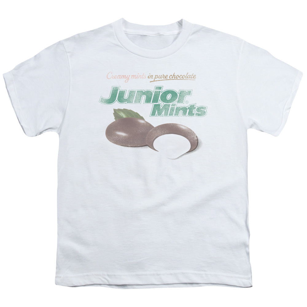 Tootsie Roll - Junior Mints Logo - Short Sleeve Youth 18/1 - White T-shirt
