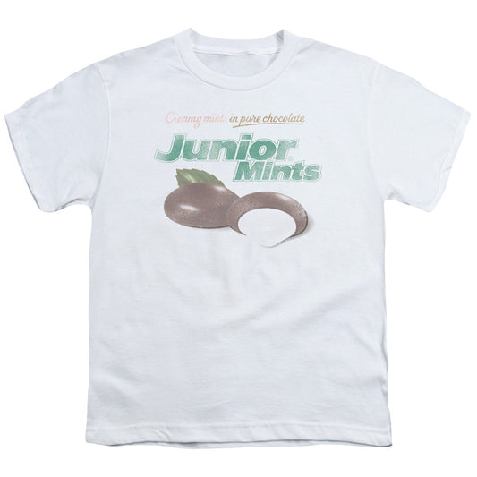 Tootsie Roll - Junior Mints Logo - Short Sleeve Youth 18/1 - White T-shirt