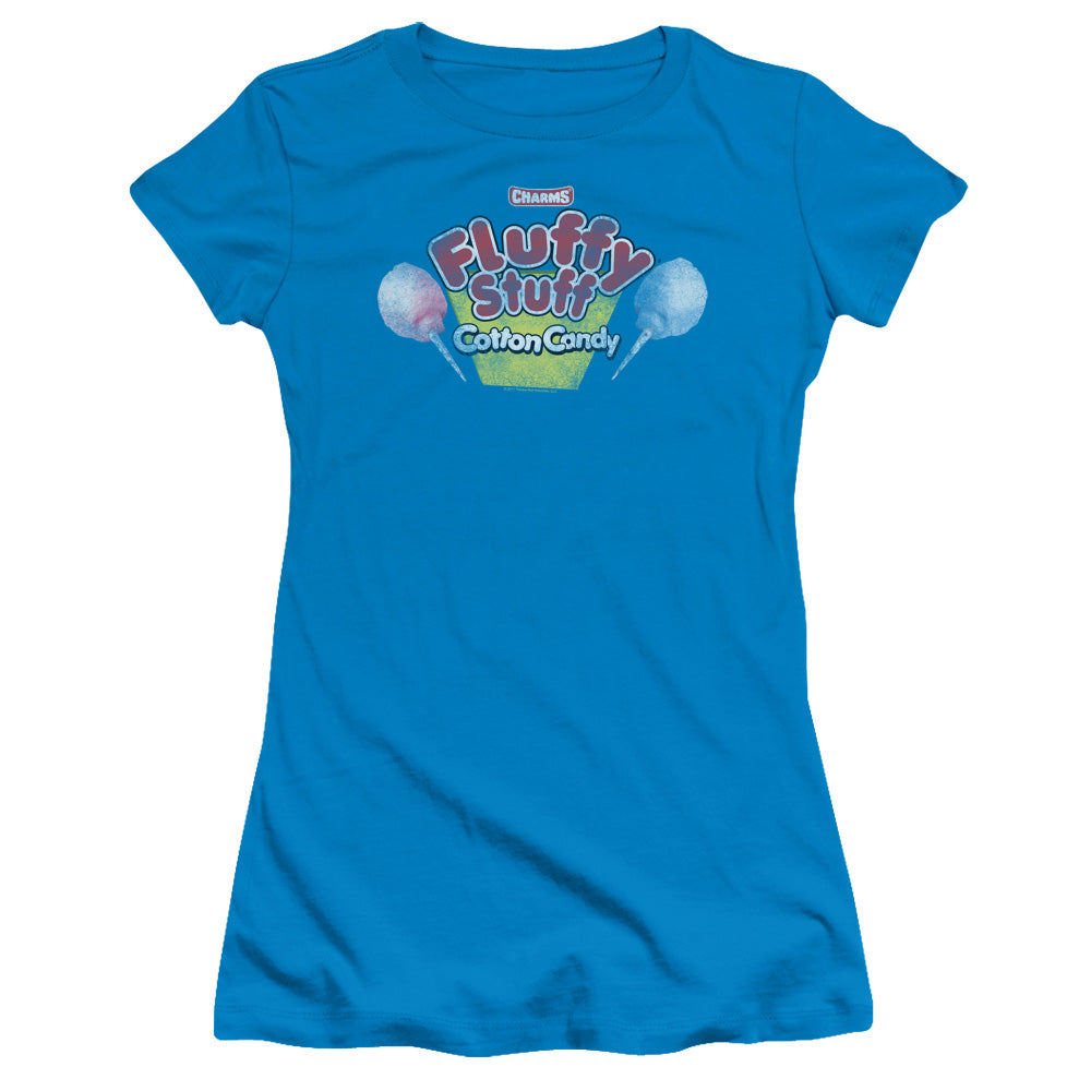 Tootsie Roll - Fluffy Stuff Logo - Short Sleeve Junior Sheer - Turquoise T-shirt