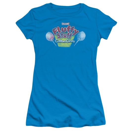 Tootsie Roll - Fluffy Stuff Logo - Short Sleeve Junior Sheer - Turquoise T-shirt