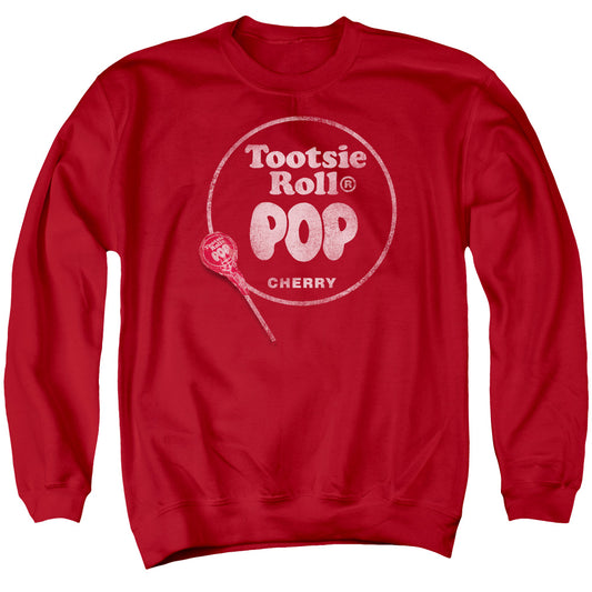 Tootsie Roll Tootsie Roll Pop Logo - Adult Crewneck Sweatshirt - Red