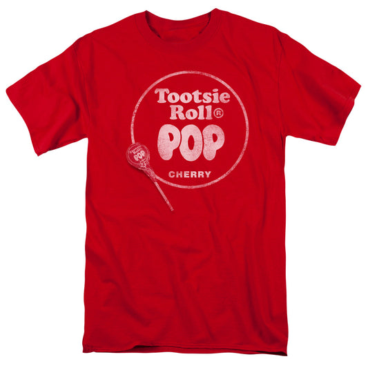 Tootsie Roll - Tootsie Roll Pop Logo - Short Sleeve Adult 18/1 - Red T-shirt