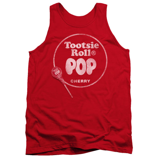 Tootsie Roll - Tootsie Roll Pop Logo - Adult Tank - Red