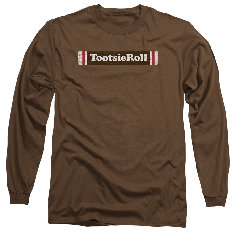Tootsie Roll - Tootsie Roll Logo - Long Sleeve Adult 18/1 - Coffee T-shirt
