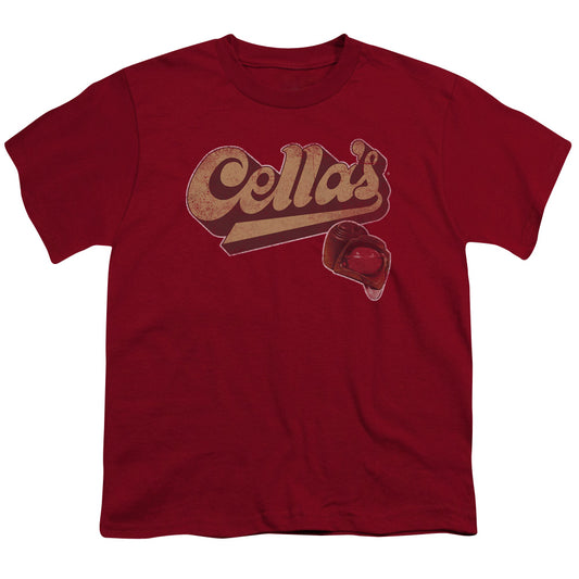 Tootsie Roll - Cellas Logo - Short Sleeve Youth 18/1 - Cardinal T-shirt