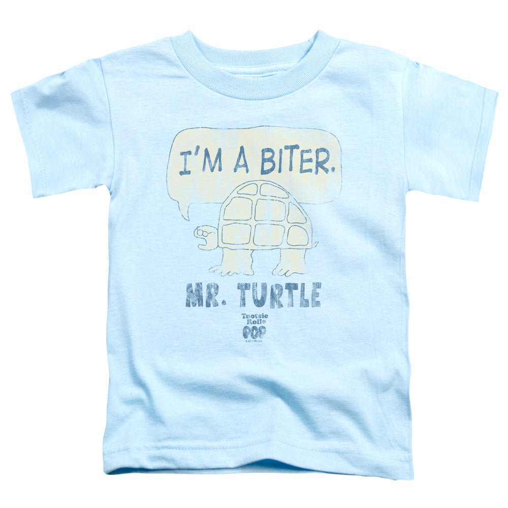 Tootsie Roll - Im A Biter - Short Sleeve Toddler Tee - Light Blue T-shirt