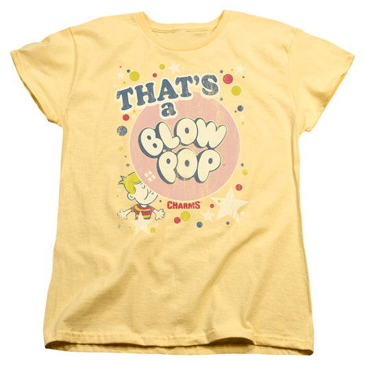 Tootsie Roll - Thats A Blow Pop - Short Sleeve Womens Tee - Banana T-shirt