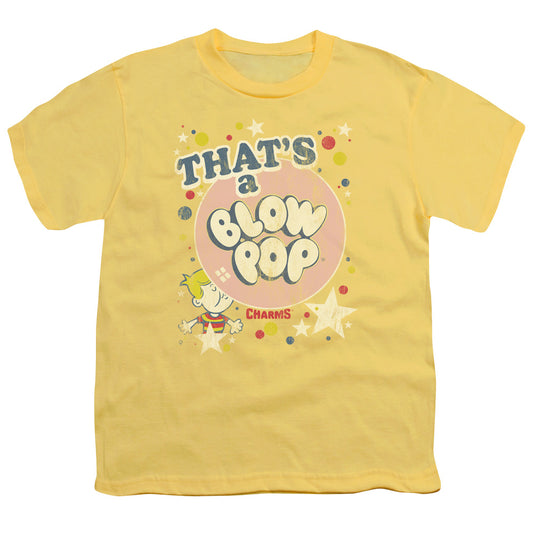 Tootsie Roll - Thats A Blow Pop - Short Sleeve Youth 18/1 - Banana T-shirt