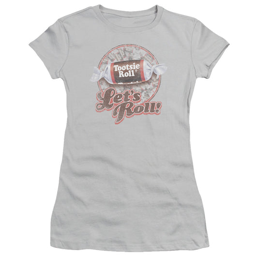 Tootsie Roll - Lets Roll! - Short Sleeve Junior Sheer - Silver T-shirt