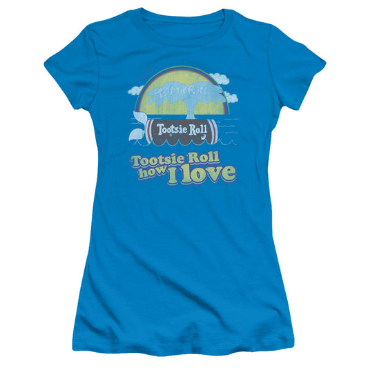 Tootsie Roll - Jingle - Short Sleeve Junior Sheer - Turquoise T-shirt