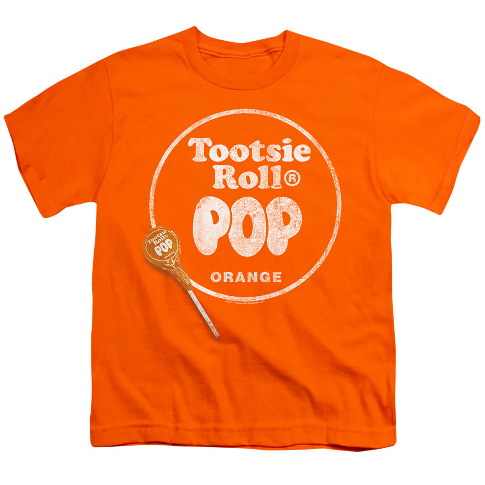 Tootsie Roll - Pop Logo - Short Sleeve Youth 18/1 - Orange T-shirt