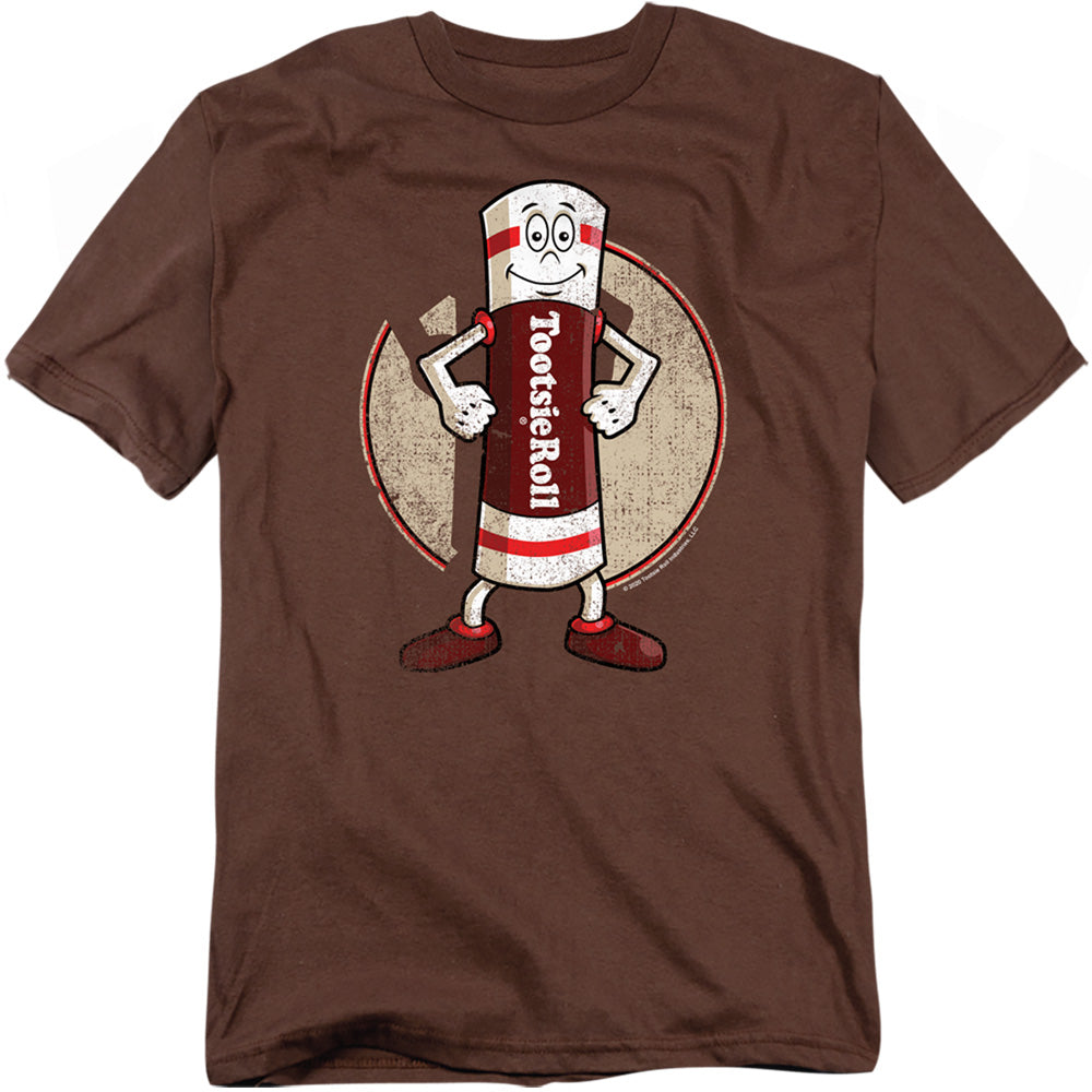 Tootsie Roll - Tootsie Man - Short Sleeve Adult 18/1 - Coffee T-shirt