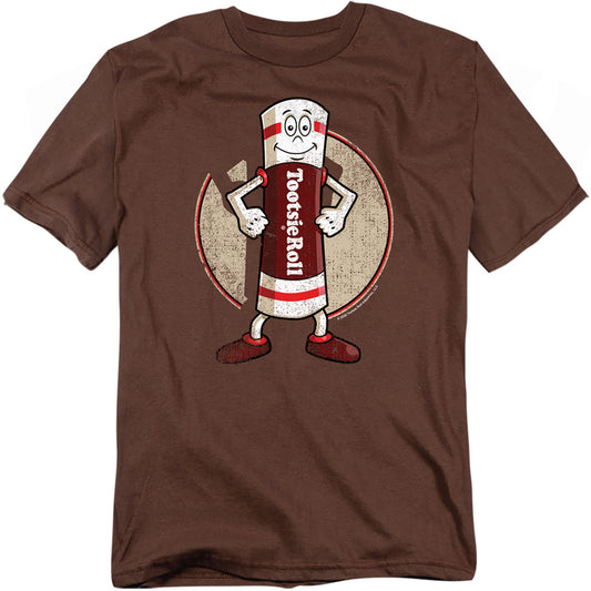 Tootsie Roll - Tootsie Man - Short Sleeve Adult 18/1 - Coffee T-shirt