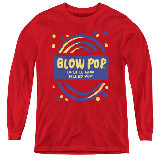 Tootsie Roll - Blow Pop Rough - Youth Long Sleeve Tee - Red