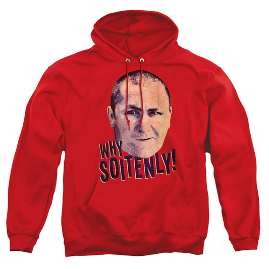 Three Stooges - Why Soitenly - Adult Pull-over Hoodie - Red