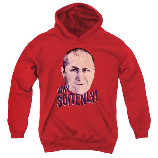 Three Stooges - Why Soitenly - Youth Pull-over Hoodie - Red