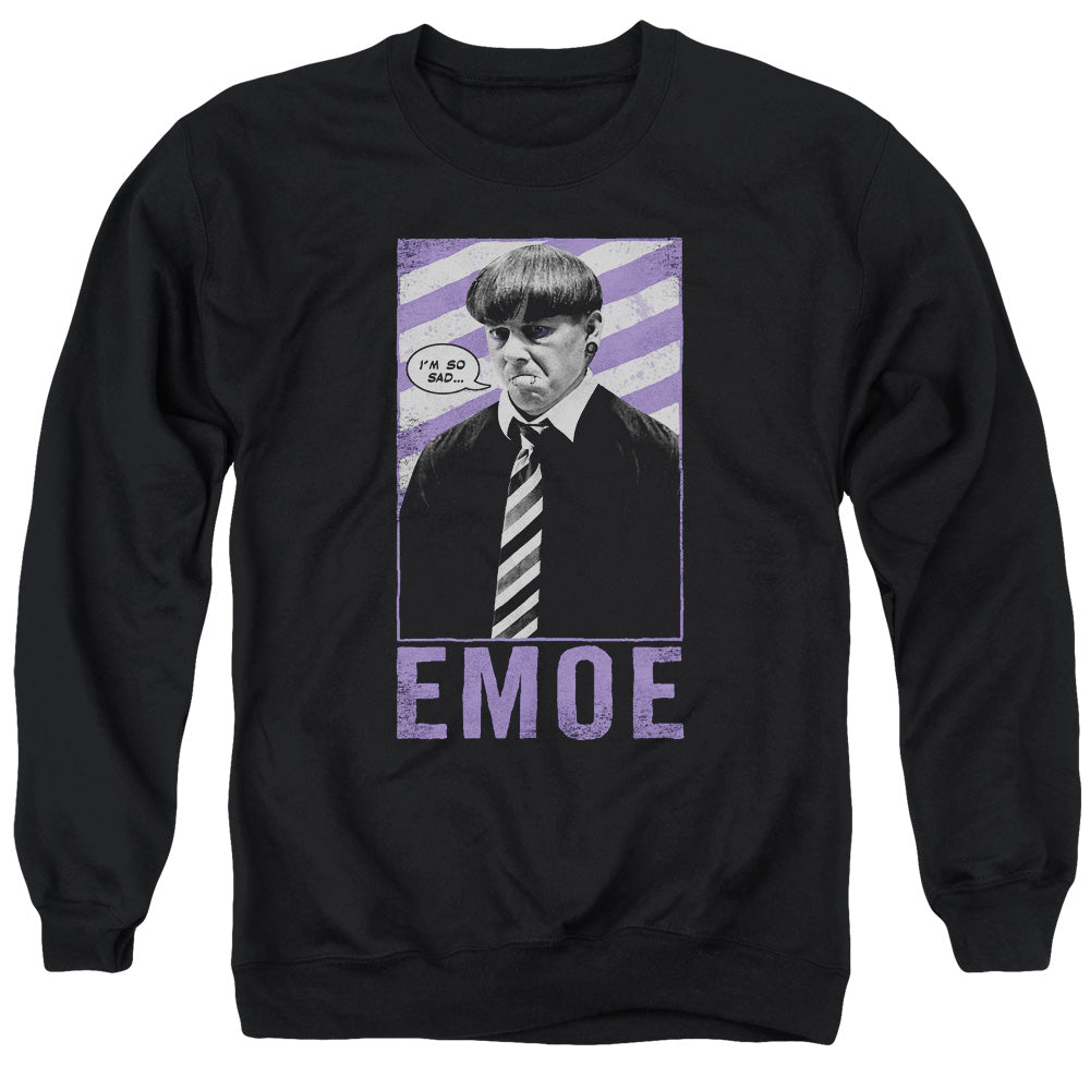 Three Stooges - Emoe - Adult Crewneck Sweatshirt - Black