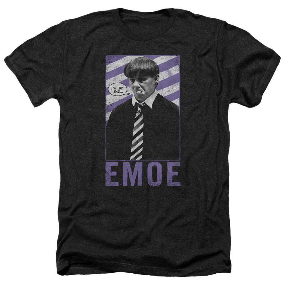 Three Stooges - Emoe - Adult Heather-black