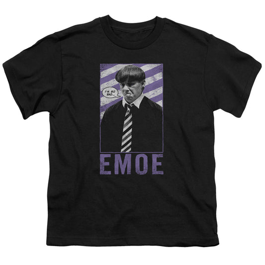 Three Stooges - Emoe - Short Sleeve Youth 18/1 - Black T-shirt