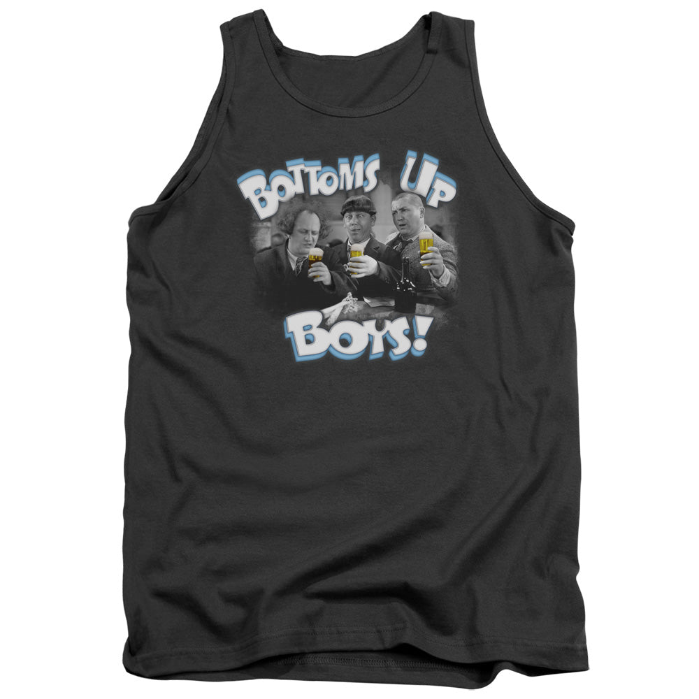 Three Stooges - Bottoms Us - Adult Tank - Charcoal