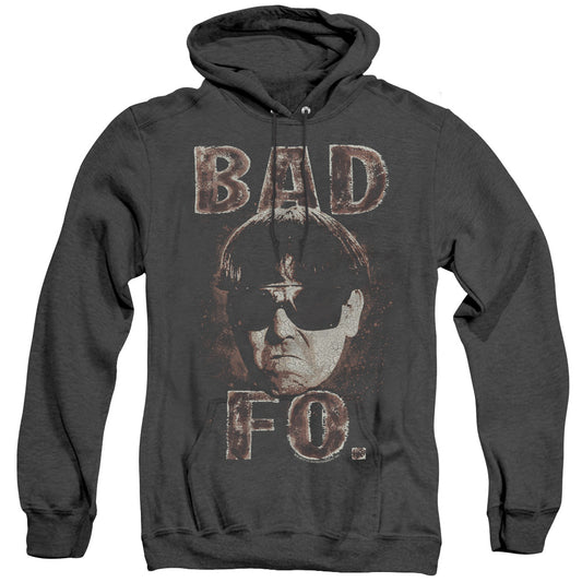 Three Stooges - Bad Moe Fo - Adult Heather Hoodie - Black