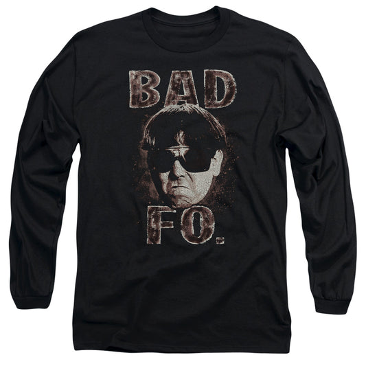 Three Stooges - Bad Moe Fo - Long Sleeve Adult 18/1 - Black T-shirt