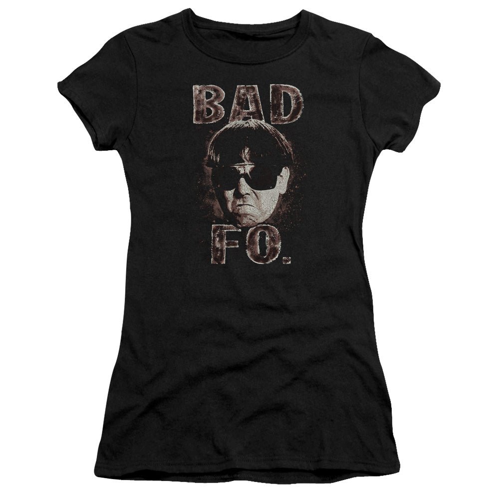 Three Stooges - Bad Moe Fo - Short Sleeve Junior Sheer - Black T-shirt