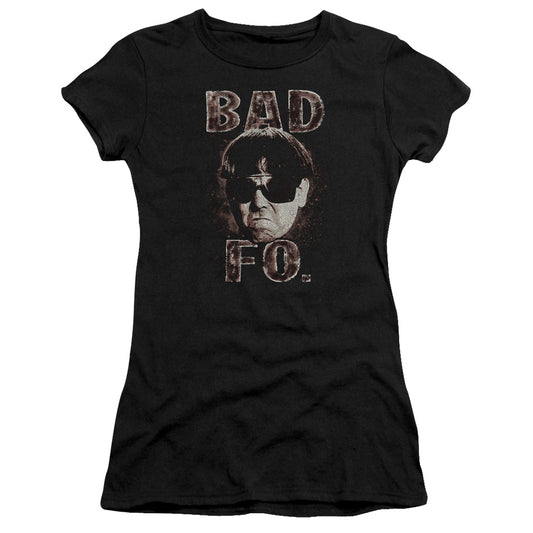 Three Stooges - Bad Moe Fo - Short Sleeve Junior Sheer - Black T-shirt