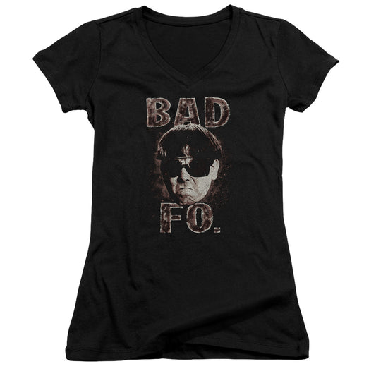 Three Stooges - Bad Moe Fo - Junior V-neck - Black