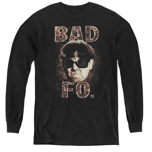 Three Stooges - Bad Moe Fo - Youth Long Sleeve Tee - Black