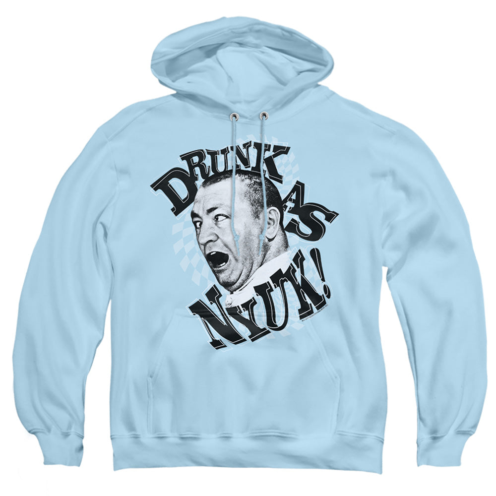 Three Stooges - Drunk - Adult Pull-over Hoodie - Light Blue