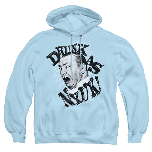 Three Stooges - Drunk - Adult Pull-over Hoodie - Light Blue