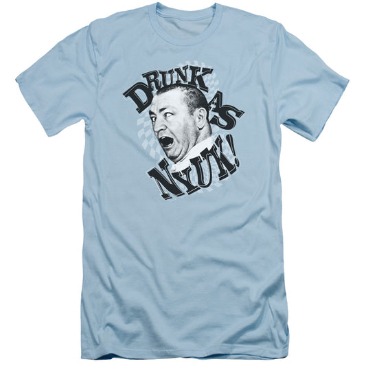 Three Stooges - Drunk - Short Sleeve Adult 30/1 - Light Blue T-shirt
