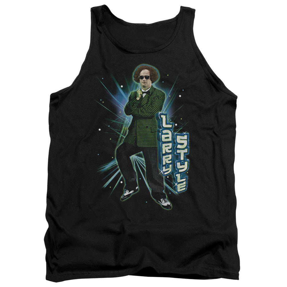 Three Stooges - Larry Style - Adult Tank - Black