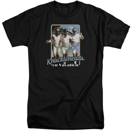 Three Stooges - Knucklesheads On Vacation - Short Sleeve Adult Tall - Black T-shirt