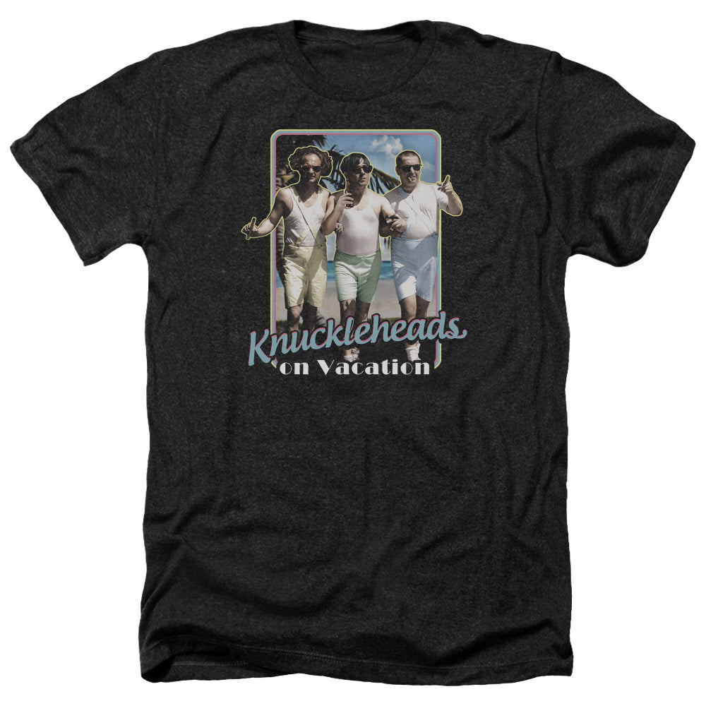 Three Stooges - Knucklesheads On Vacation - Adult Heather-black