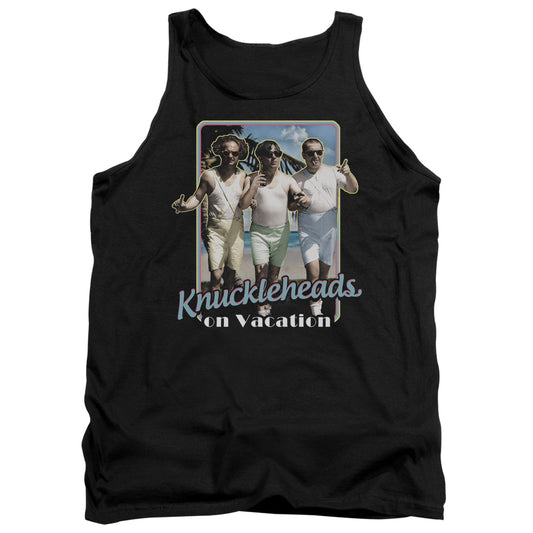 Three Stooges - Knucklesheads On Vacation - Adult Tank - Black