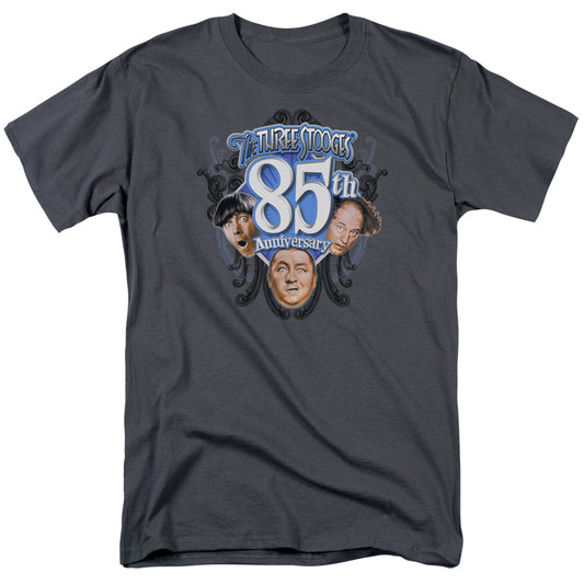 Three Stooges - 85th Anniversary 2 - Short Sleeve Adult 18/1 - Charcoal T-shirt