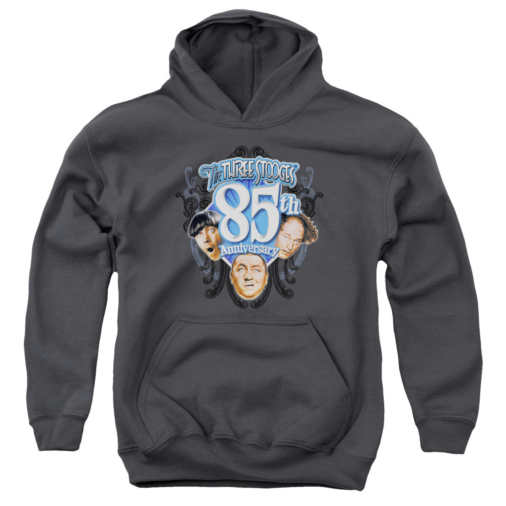 Three Stooges - 85th Anniversary 2 - Youth Pull-over Hoodie - Charcoal