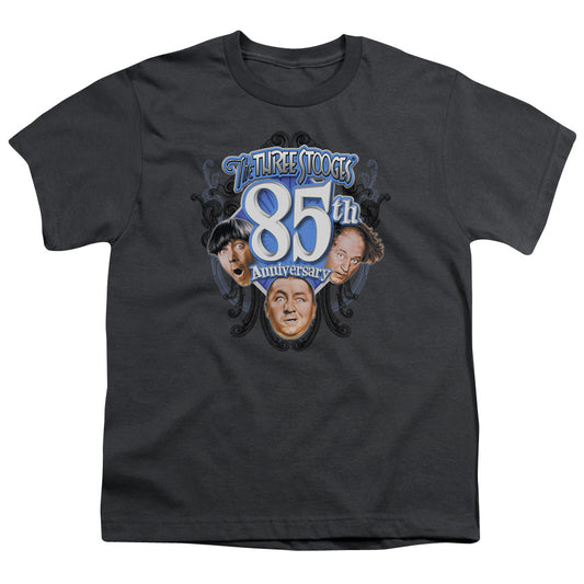 Three Stooges - 85th Anniversary 2 - Short Sleeve Youth 18/1 - Charcoal T-shirt