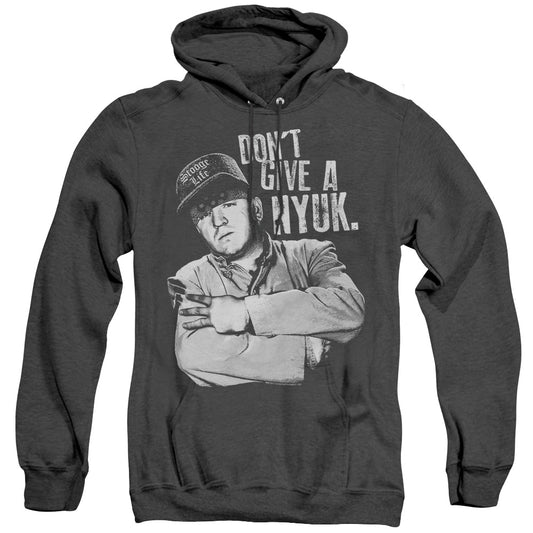 Three Stooges - Give A Nyuk - Adult Heather Hoodie - Black