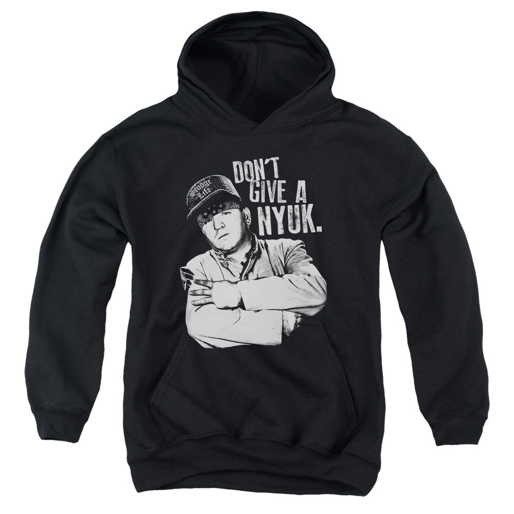 Three Stooges - Give A Nyuk - Youth Pull-over Hoodie - Black