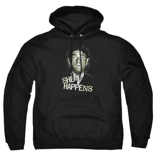 Three Stoogeshort Sleevehemp Happens - Adult Pull-over Hoodie - Black T-shirt