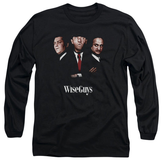 Three Stooges - Wiseguys - Long Sleeve Adult 18/1 - Black T-shirt