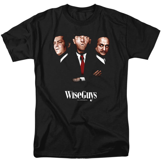 Three Stooges - Wiseguys - Short Sleeve Adult 18/1 - Black T-shirt