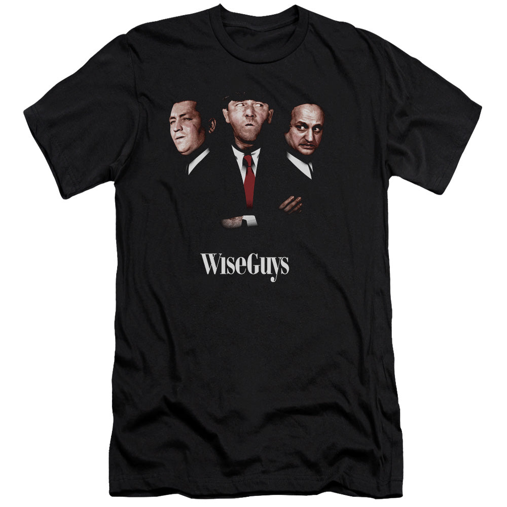 Three Stooges - Wiseguys - Short Sleeve Adult 30/1 - Black T-shirt