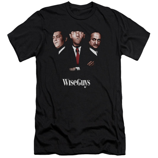 Three Stooges - Wiseguys - Short Sleeve Adult 30/1 - Black T-shirt